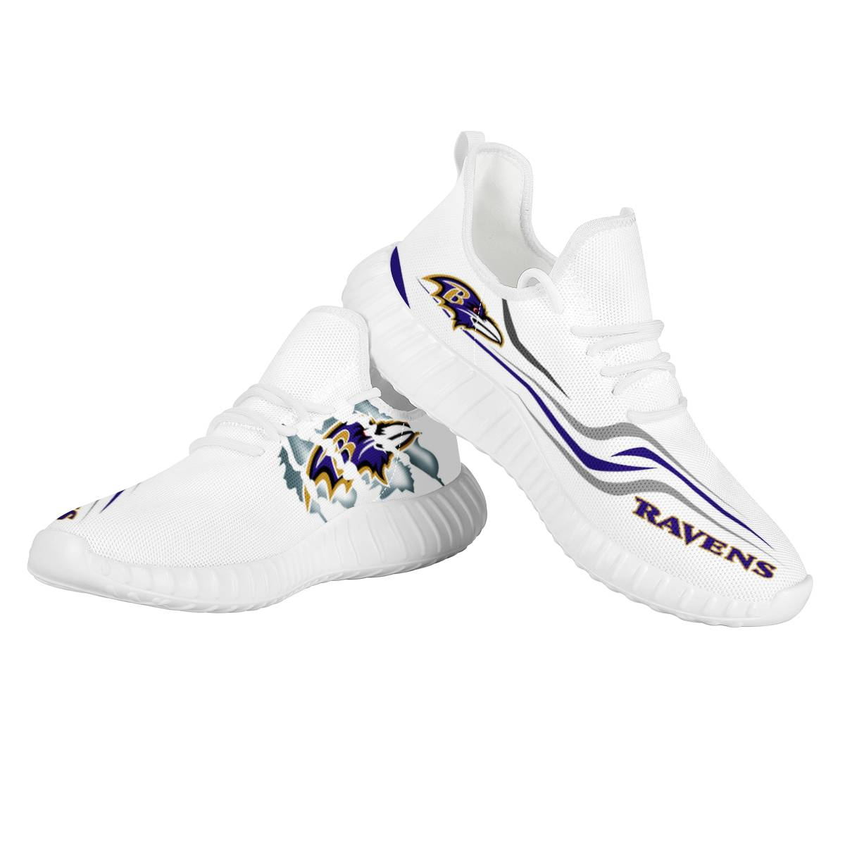 Men's Baltimore Ravens Mesh Knit Sneakers/Shoes 012